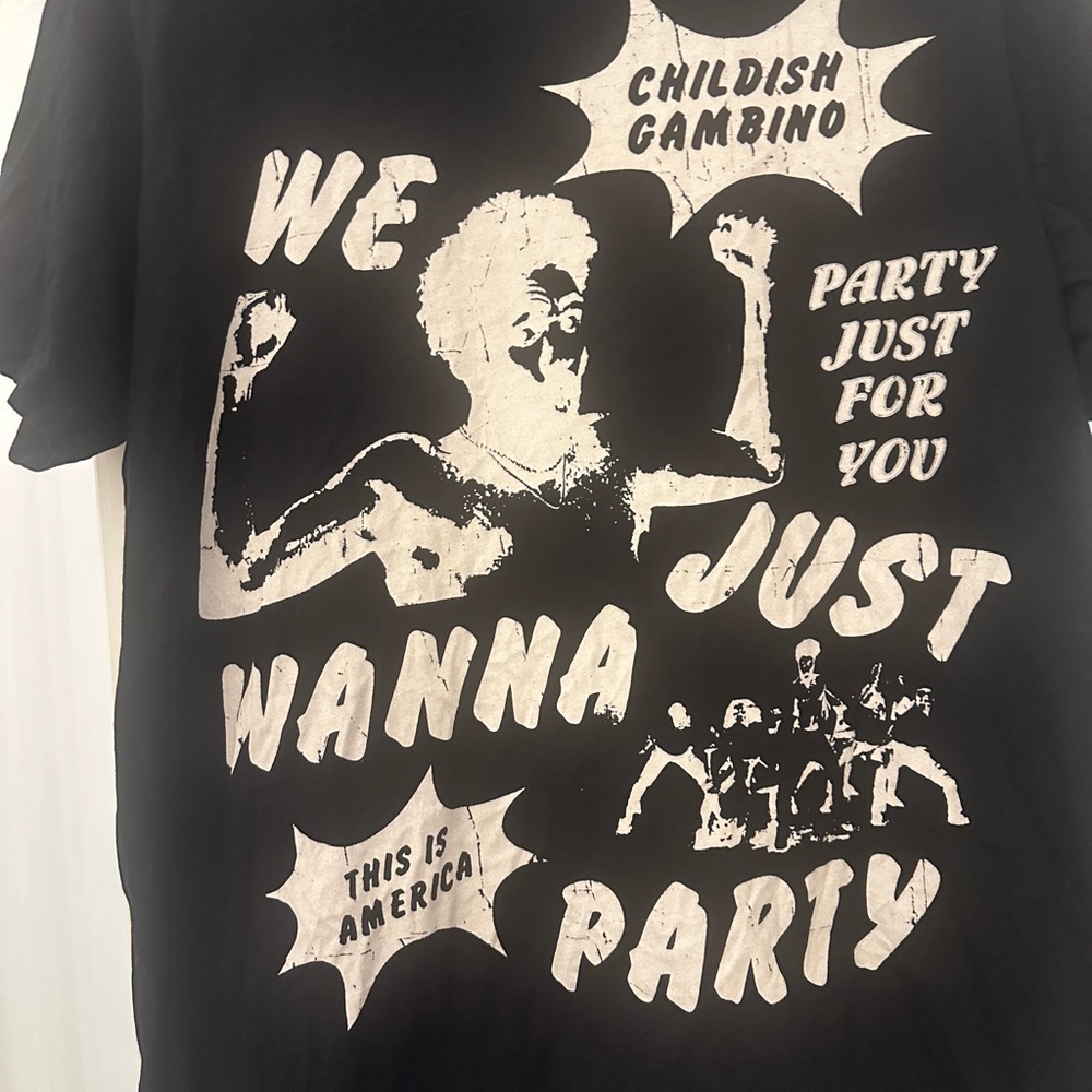 Childish Gambino 2018 Tour T shirt Size XL Black/White